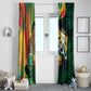 Benin Independence Day Window Curtain Coat Of Arms Leopard Oil Palm Leaves