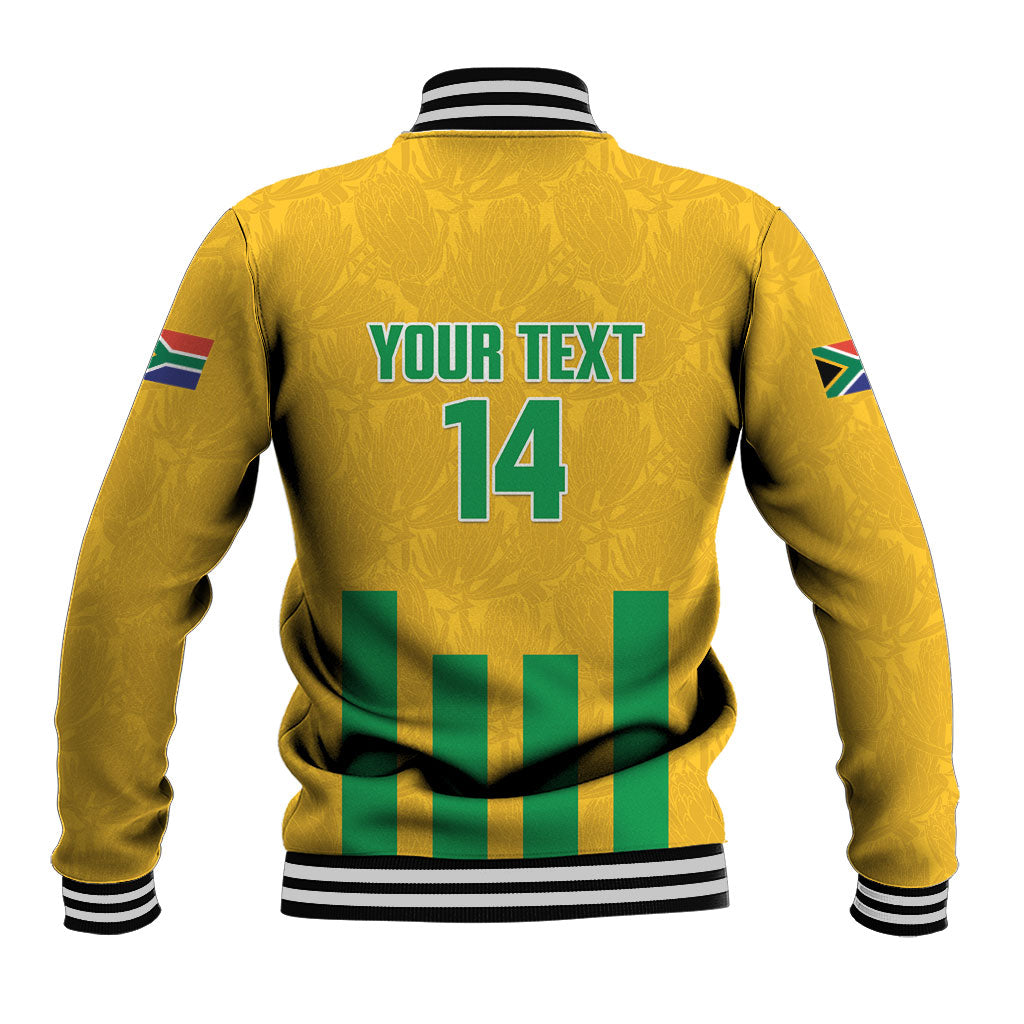 South Africa Soccer 2026 Custom Baseball Jacket Bafana Bafana Kaofela Protea Yellow