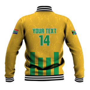 South Africa Soccer 2026 Custom Baseball Jacket Bafana Bafana Kaofela Protea Yellow