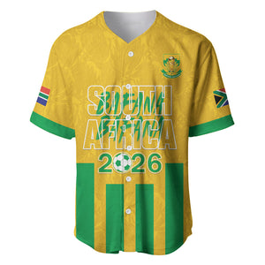 South Africa Soccer 2026 Custom Baseball Jersey Bafana Bafana Kaofela Protea Yellow