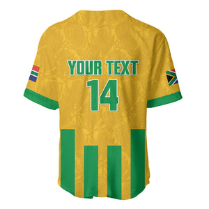 South Africa Soccer 2026 Custom Baseball Jersey Bafana Bafana Kaofela Protea Yellow
