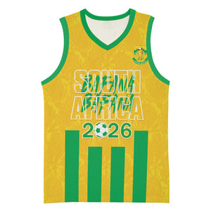 South Africa Soccer 2026 Custom Basketball Jersey Bafana Bafana Kaofela Protea Yellow