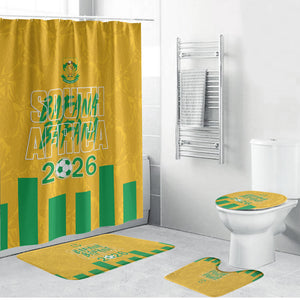 South Africa Soccer 2026 Bathroom Set Bafana Bafana Kaofela Protea Yellow