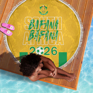 South Africa Soccer 2026 Beach Blanket Bafana Bafana Kaofela Protea Yellow