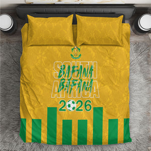 South Africa Soccer 2026 Bedding Set Bafana Bafana Kaofela Protea Yellow