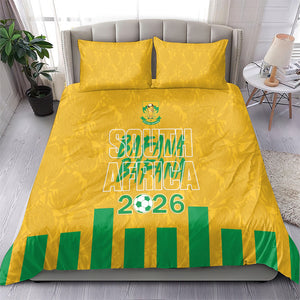 South Africa Soccer 2026 Bedding Set Bafana Bafana Kaofela Protea Yellow