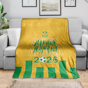 South Africa Soccer 2026 Blanket Bafana Bafana Kaofela Protea Yellow