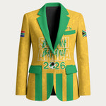 South Africa Soccer 2026 Custom Blazer Bafana Bafana Kaofela Protea Yellow