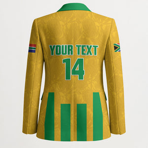South Africa Soccer 2026 Custom Blazer Bafana Bafana Kaofela Protea Yellow