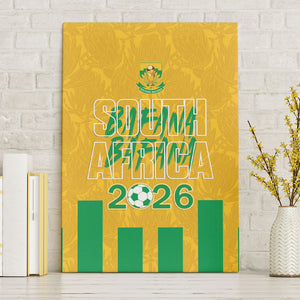 South Africa Soccer 2026 Canvas Wall Art Bafana Bafana Kaofela Protea Yellow