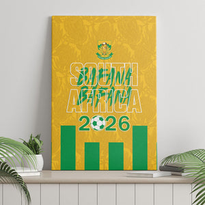 South Africa Soccer 2026 Canvas Wall Art Bafana Bafana Kaofela Protea Yellow