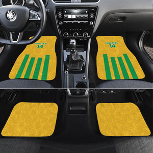 South Africa Soccer 2026 Custom Car Mats Bafana Bafana Kaofela Protea Yellow