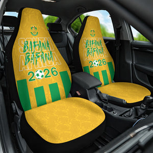 South Africa Soccer 2026 Car Seat Cover Bafana Bafana Kaofela Protea Yellow