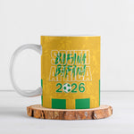 South Africa Soccer 2026 Custom Ceramic Mug Bafana Bafana Kaofela Protea Yellow