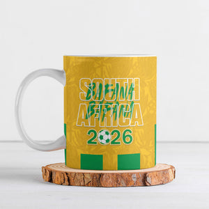 South Africa Soccer 2026 Custom Ceramic Mug Bafana Bafana Kaofela Protea Yellow