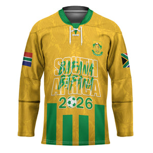 South Africa Soccer 2026 Custom Hockey Jersey Bafana Bafana Kaofela Protea Yellow