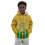 South Africa Soccer 2026 Custom Kid Hoodie Bafana Bafana Kaofela Protea Yellow