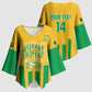 South Africa Soccer 2026 Custom Kimono Sleeve Blouse Bafana Bafana Kaofela Protea Yellow