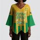 South Africa Soccer 2026 Custom Kimono Sleeve Blouse Bafana Bafana Kaofela Protea Yellow