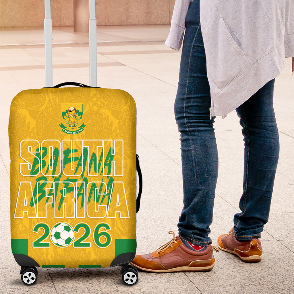 South Africa Soccer 2026 Luggage Cover Bafana Bafana Kaofela Protea Yellow