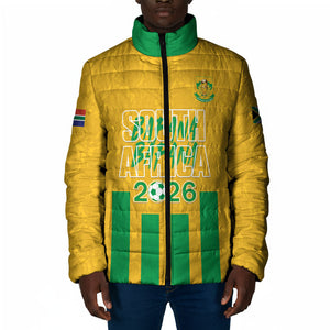 South Africa Soccer 2026 Custom Padded Jacket Bafana Bafana Kaofela Protea Yellow