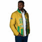 South Africa Soccer 2026 Custom Padded Jacket Bafana Bafana Kaofela Protea Yellow