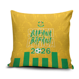 South Africa Soccer 2026 Pillow Cover Bafana Bafana Kaofela Protea Yellow