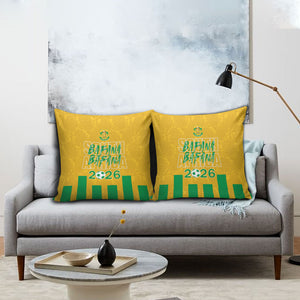 South Africa Soccer 2026 Pillow Cover Bafana Bafana Kaofela Protea Yellow