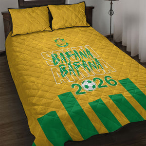 South Africa Soccer 2026 Quilt Bed Set Bafana Bafana Kaofela Protea Yellow