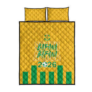 South Africa Soccer 2026 Quilt Bed Set Bafana Bafana Kaofela Protea Yellow