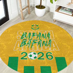 South Africa Soccer 2026 Round Carpet Bafana Bafana Kaofela Protea Yellow