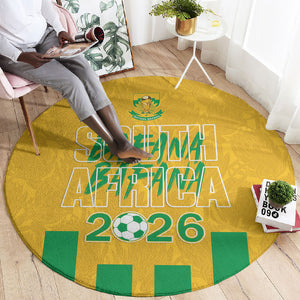 South Africa Soccer 2026 Round Carpet Bafana Bafana Kaofela Protea Yellow
