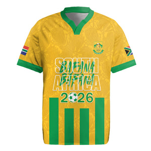 South Africa Soccer 2026 Custom Rugby Jersey Bafana Bafana Kaofela Protea Yellow