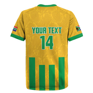 South Africa Soccer 2026 Custom Rugby Jersey Bafana Bafana Kaofela Protea Yellow