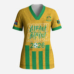 South Africa Soccer 2026 Custom Scrub Top Bafana Bafana Kaofela Protea Yellow