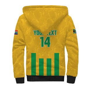 South Africa Soccer 2026 Custom Sherpa Hoodie Bafana Bafana Kaofela Protea Yellow