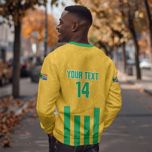 South Africa Soccer 2026 Custom Sweatshirt Bafana Bafana Kaofela Protea Yellow