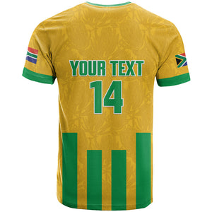 South Africa Soccer 2026 Custom T shirt Bafana Bafana Kaofela Protea Yellow