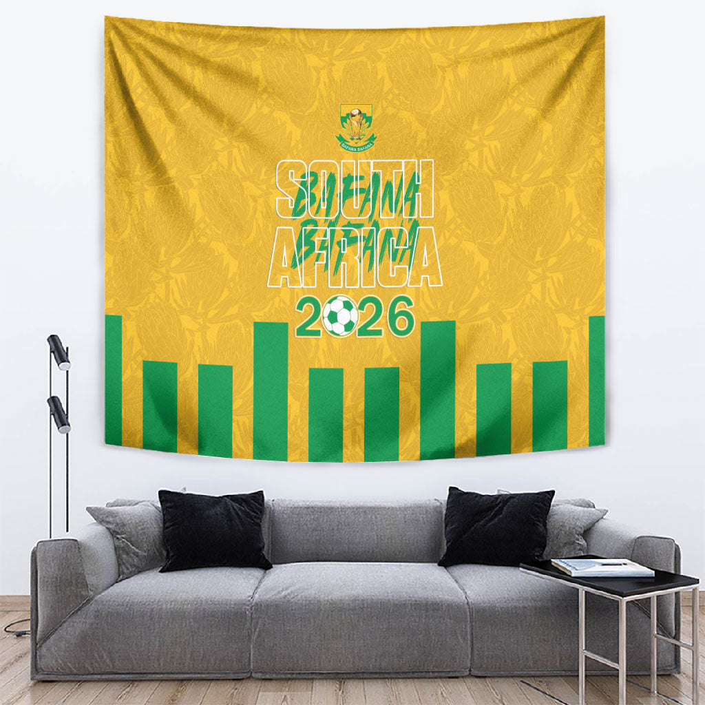 South Africa Soccer 2026 Tapestry Bafana Bafana Kaofela Protea Yellow