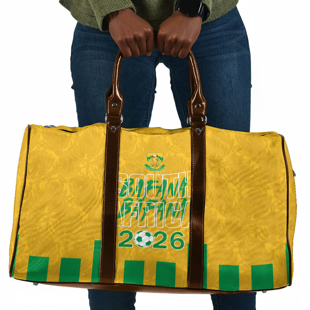 South Africa Soccer 2026 Travel Bag Bafana Bafana Kaofela Protea Yellow