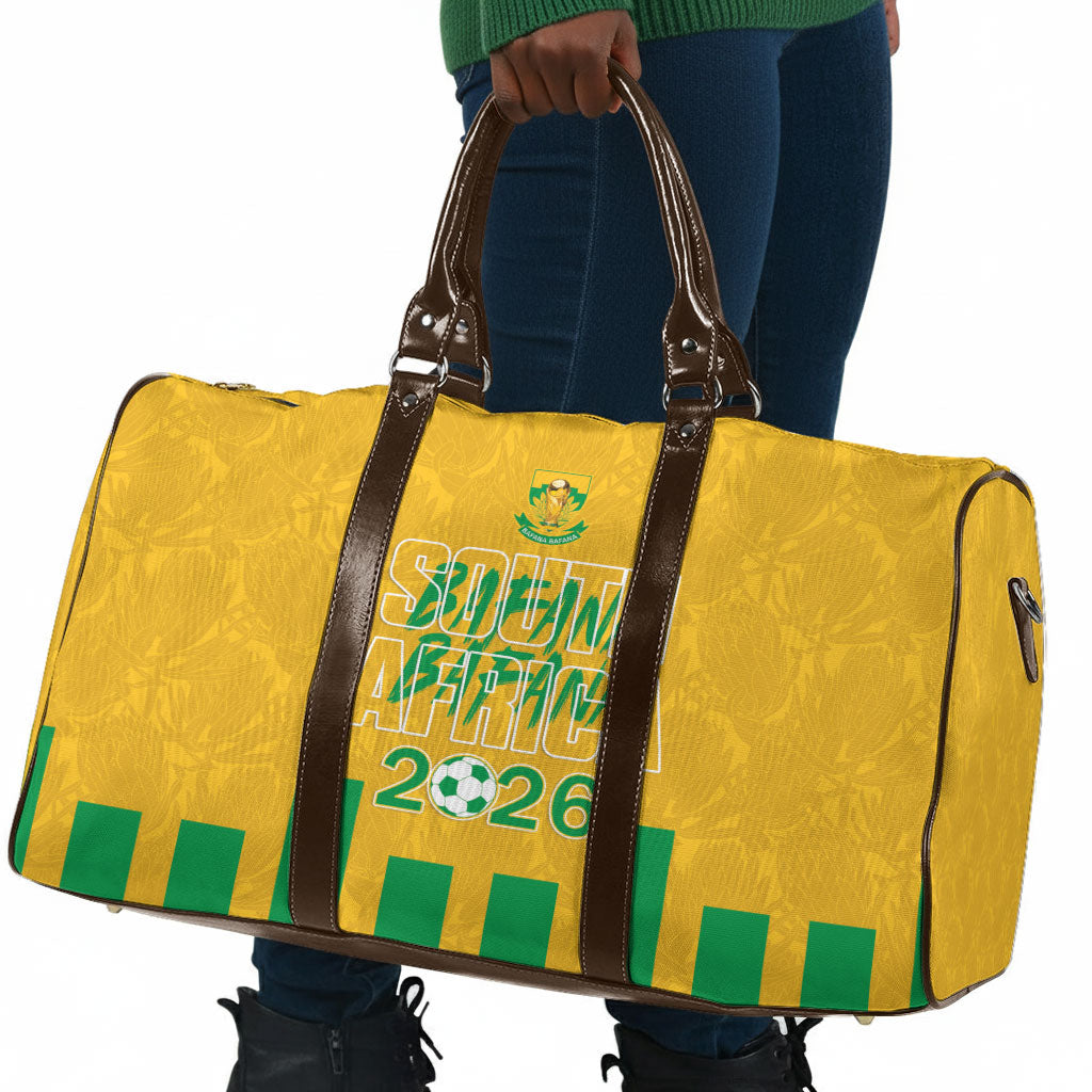 South Africa Soccer 2026 Travel Bag Bafana Bafana Kaofela Protea Yellow