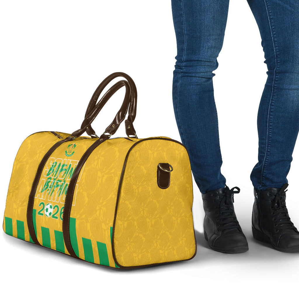 South Africa Soccer 2026 Travel Bag Bafana Bafana Kaofela Protea Yellow