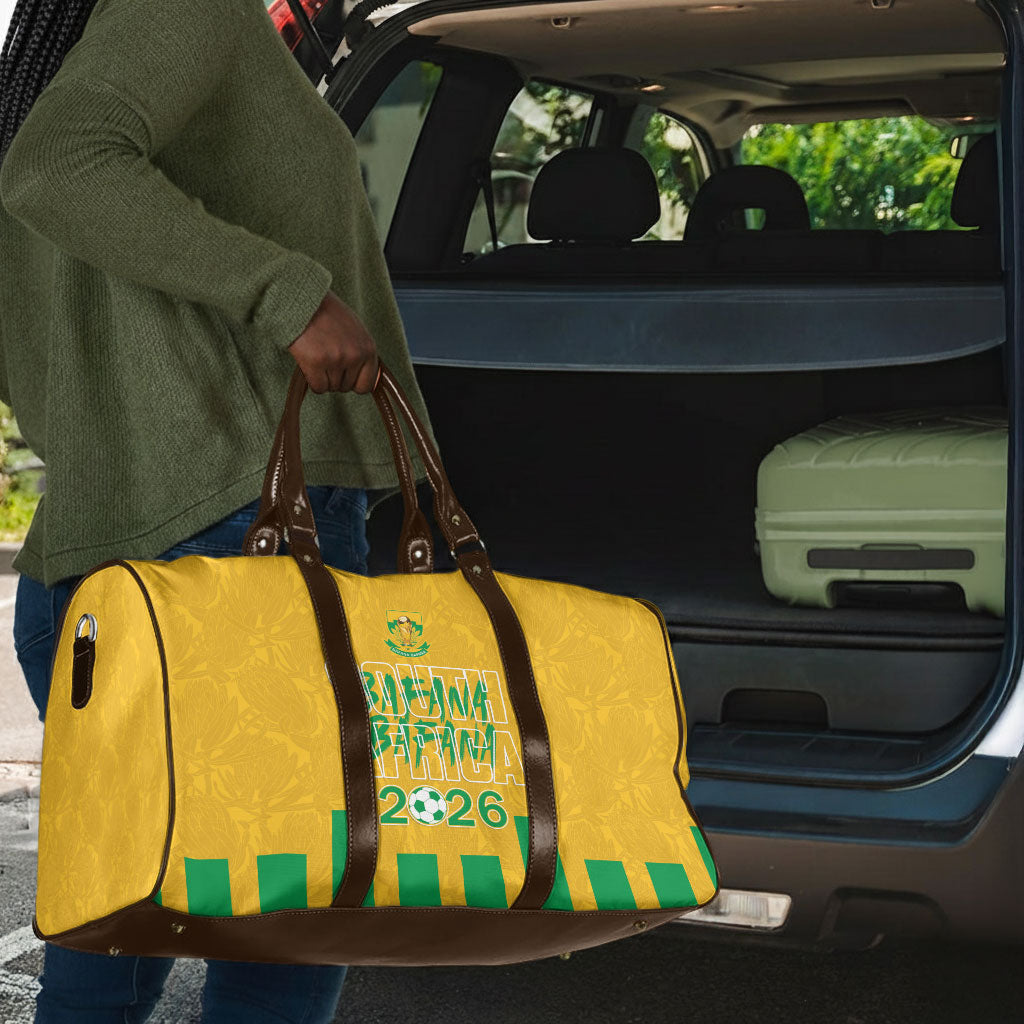 South Africa Soccer 2026 Travel Bag Bafana Bafana Kaofela Protea Yellow