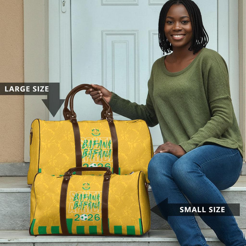 South Africa Soccer 2026 Travel Bag Bafana Bafana Kaofela Protea Yellow