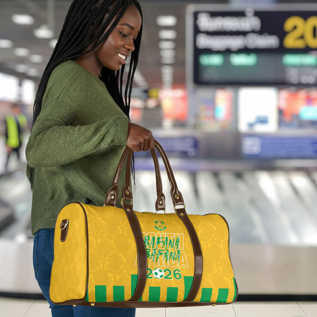 South Africa Soccer 2026 Travel Bag Bafana Bafana Kaofela Protea Yellow