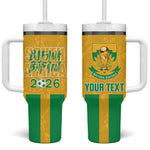 South Africa Soccer 2026 Custom Tumbler With Handle Bafana Bafana Kaofela Protea Yellow