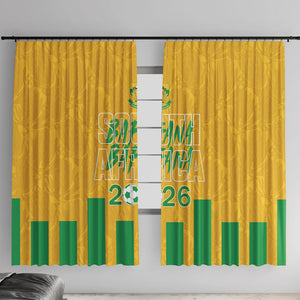 South Africa Soccer 2026 Window Curtain Bafana Bafana Kaofela Protea Yellow