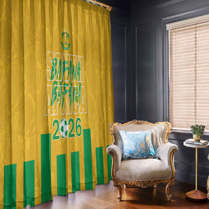 South Africa Soccer 2026 Window Curtain Bafana Bafana Kaofela Protea Yellow