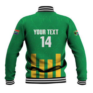 South Africa Soccer 2026 Custom Baseball Jacket Bafana Bafana Kaofela Protea Green