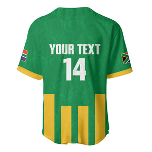 South Africa Soccer 2026 Custom Baseball Jersey Bafana Bafana Kaofela Protea Green